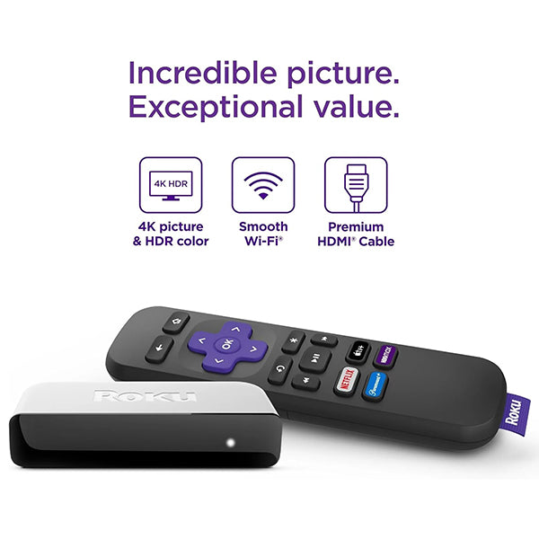 Roku Premier 3920RW Streaming 4K HDR Wi-Fi